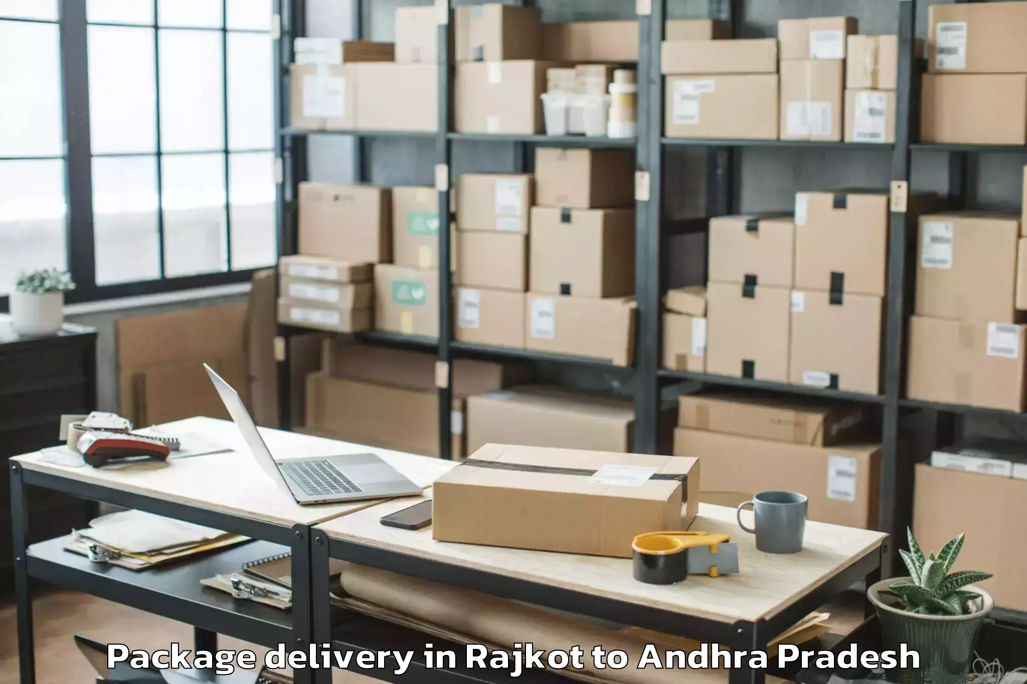 Top Rajkot to Pedanandipadu Package Delivery Available